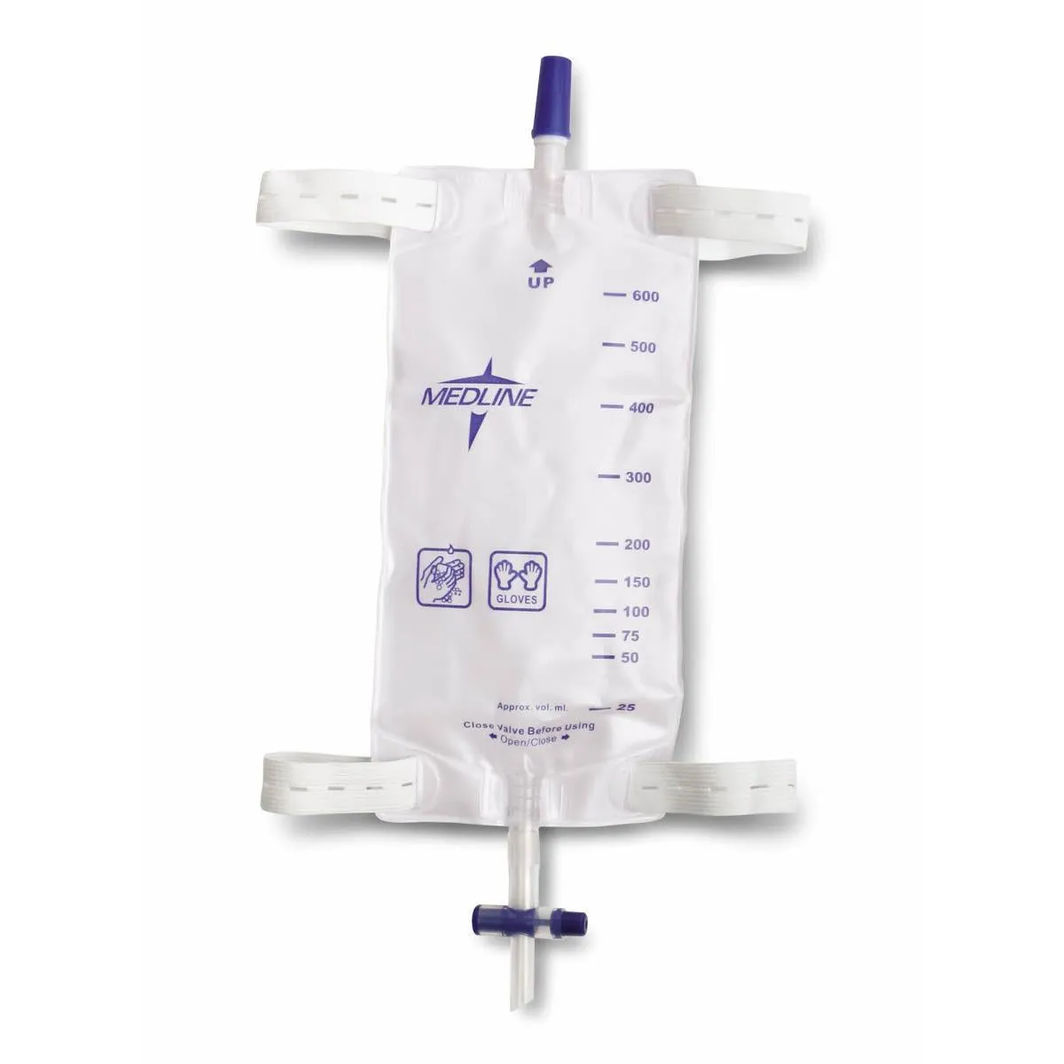 Medline Leg Bags with Slide-Tap Drainage Port