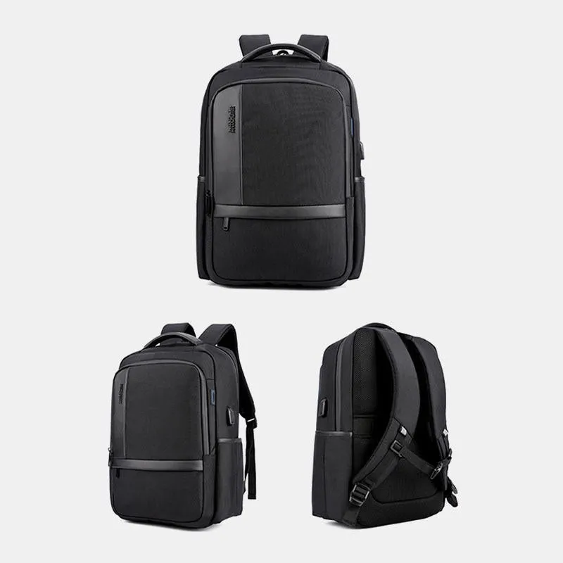 Men Large Capacity Waterproof Backpack Handbag With USB Charging Port & Audio