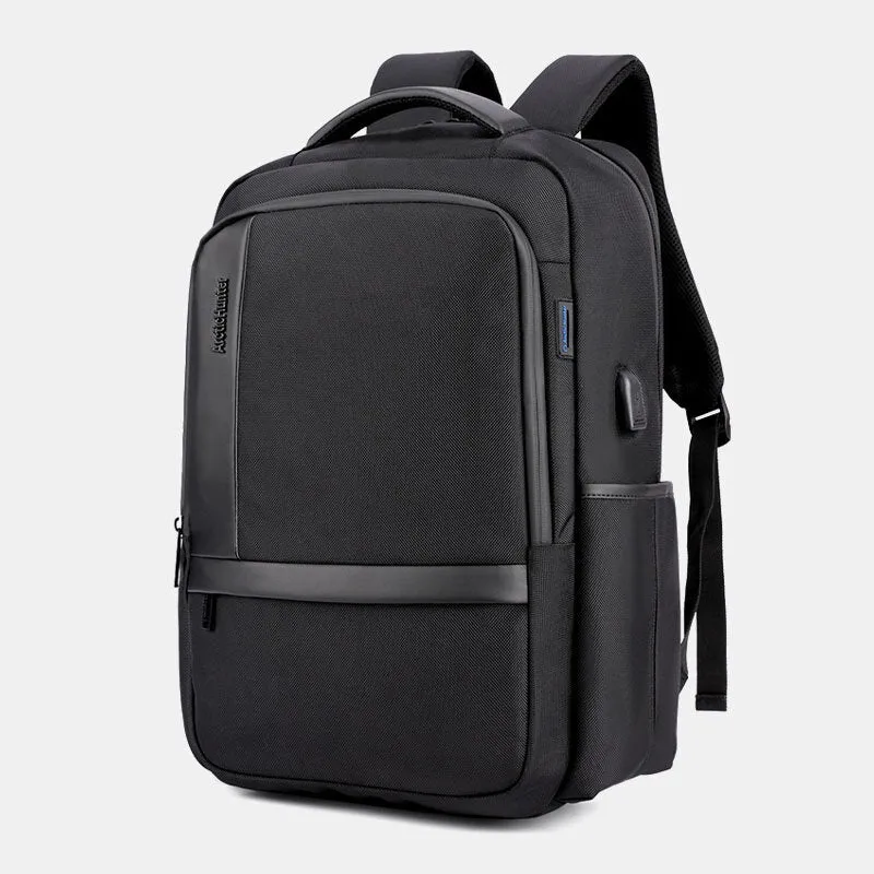 Men Large Capacity Waterproof Backpack Handbag With USB Charging Port & Audio