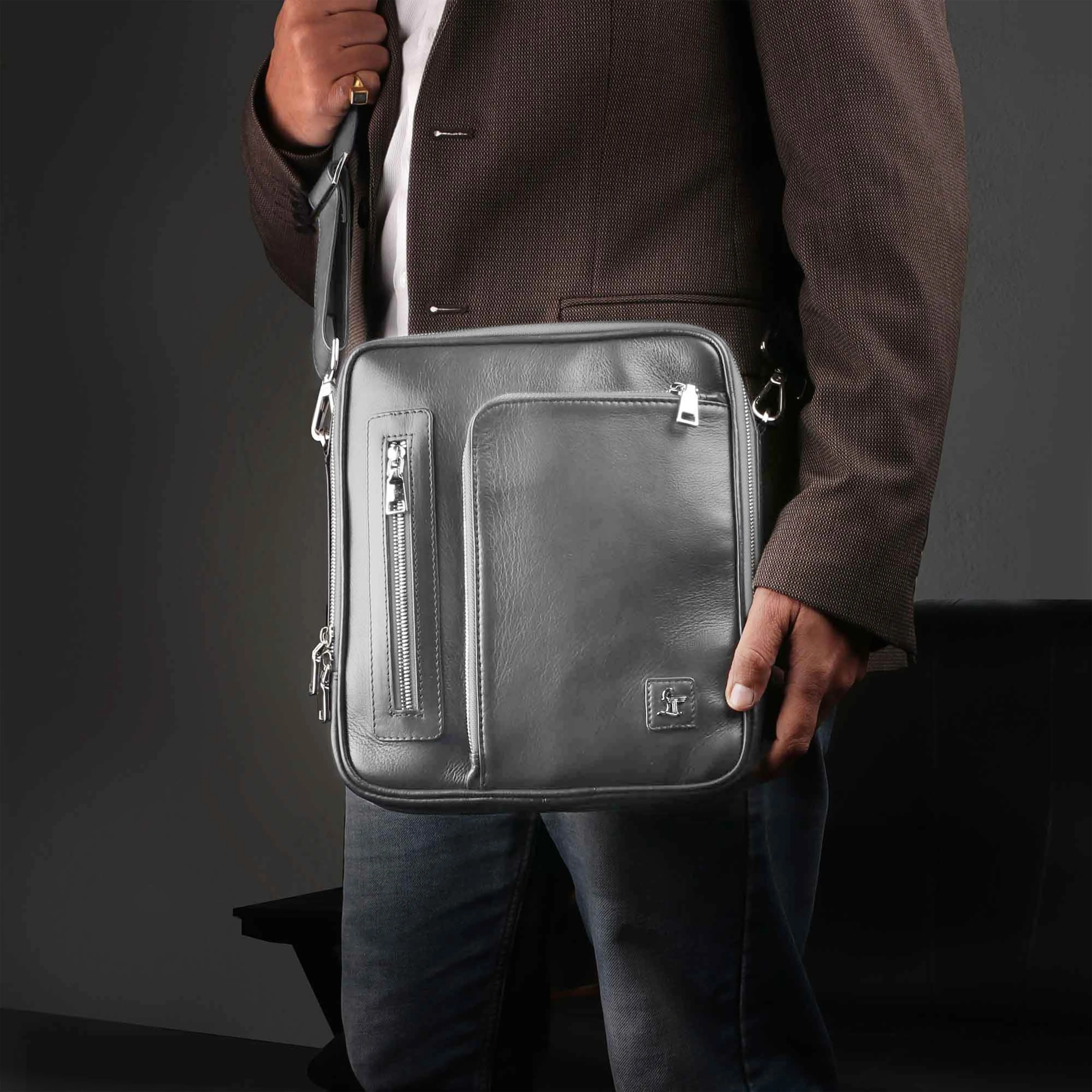 Men's Bag IX Leather Messenger Bag For Men