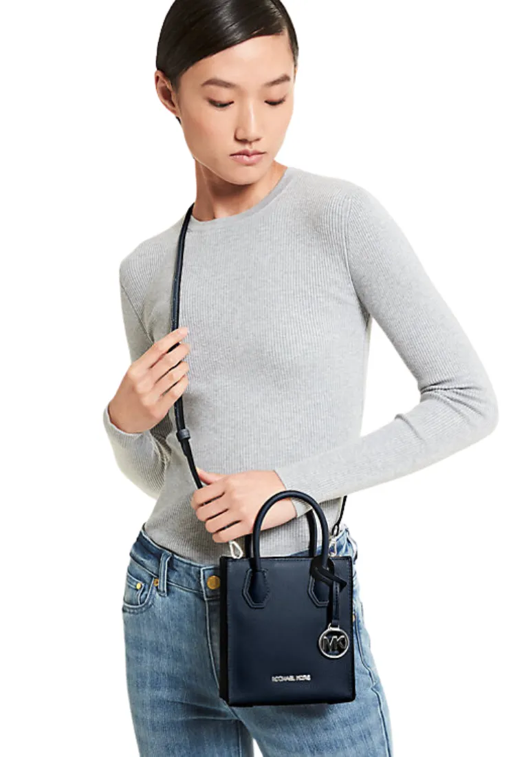 Michael Kors Mercer Extra Small Crossbody Bag In Navy 35H1SM9C0L