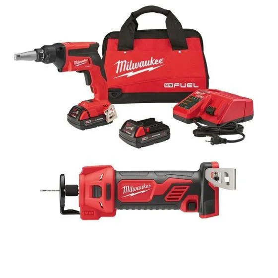 Milwaukee  2866-22CTP   -   Drywall Gun Kit With Cutout Tool