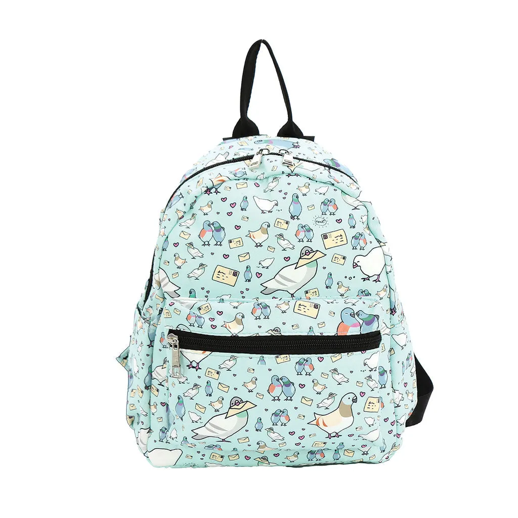 Mini Minty Blue Backpack - Carrier Pigeons