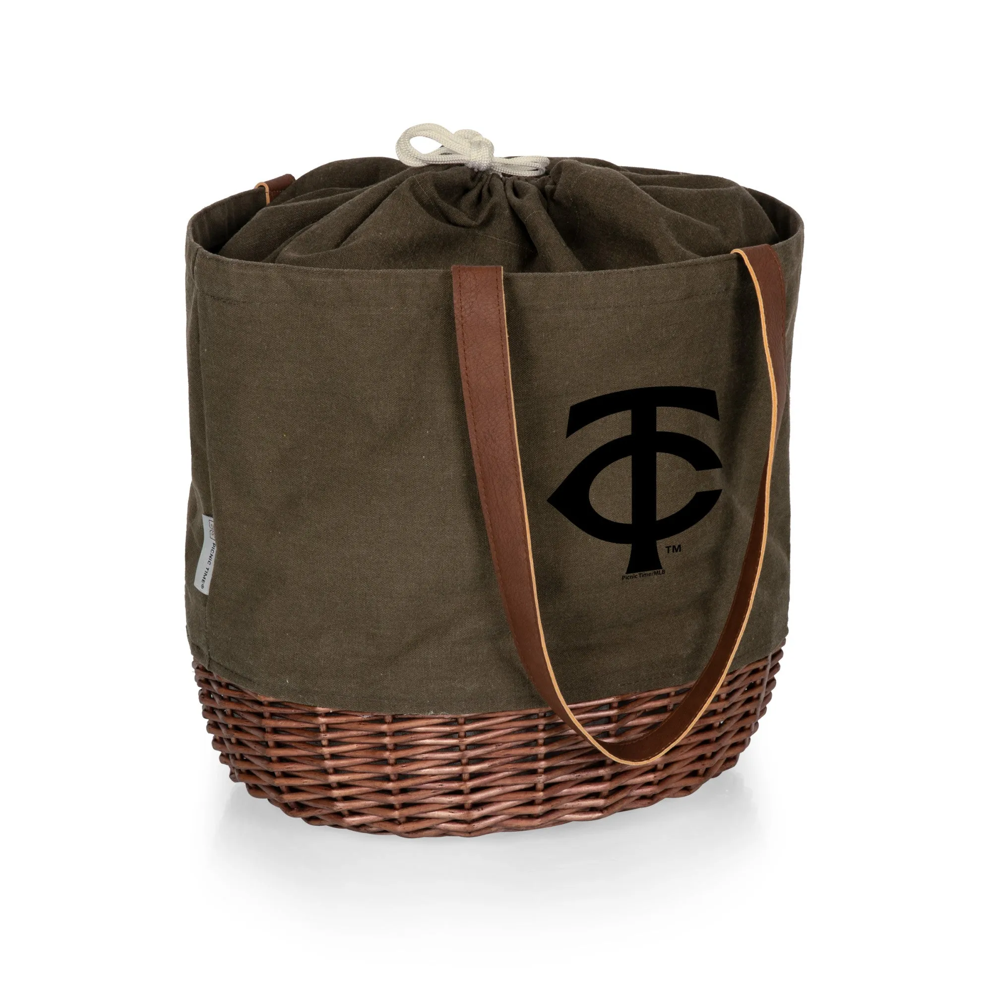 Minnesota Twins - Coronado Canvas and Willow Basket Tote