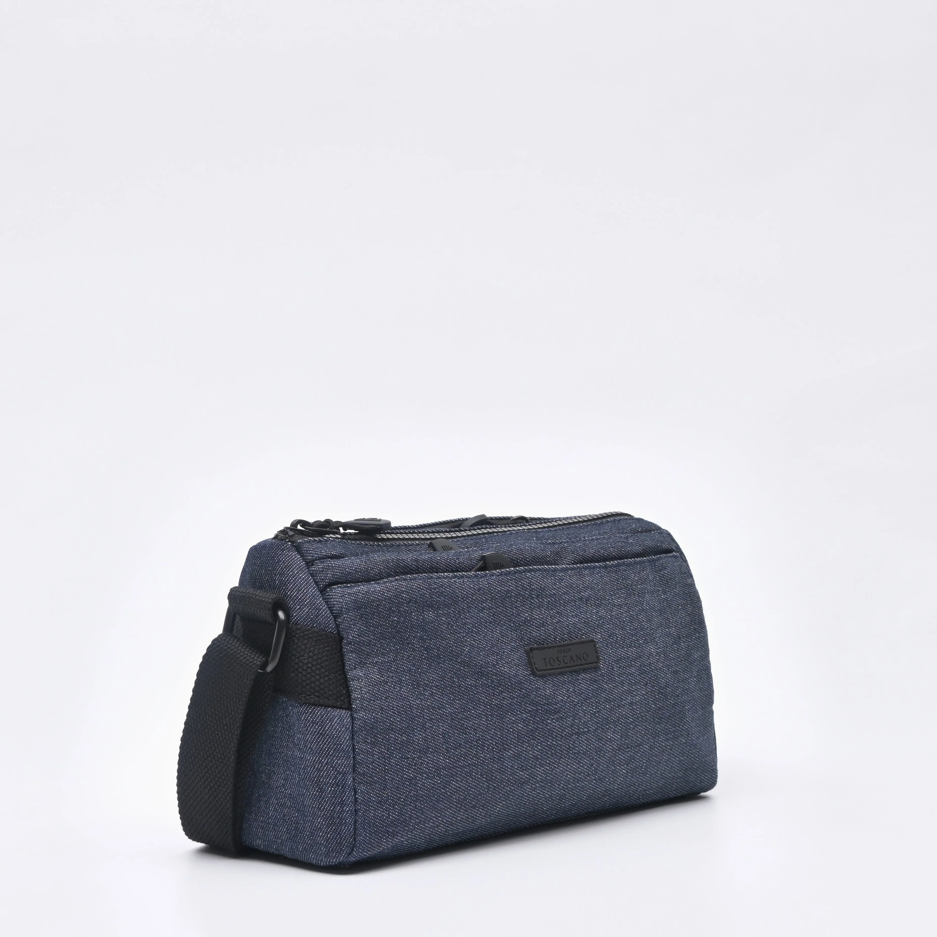 Multi Compartment Denim Sling Bag - TGSB0522FN3BJ4