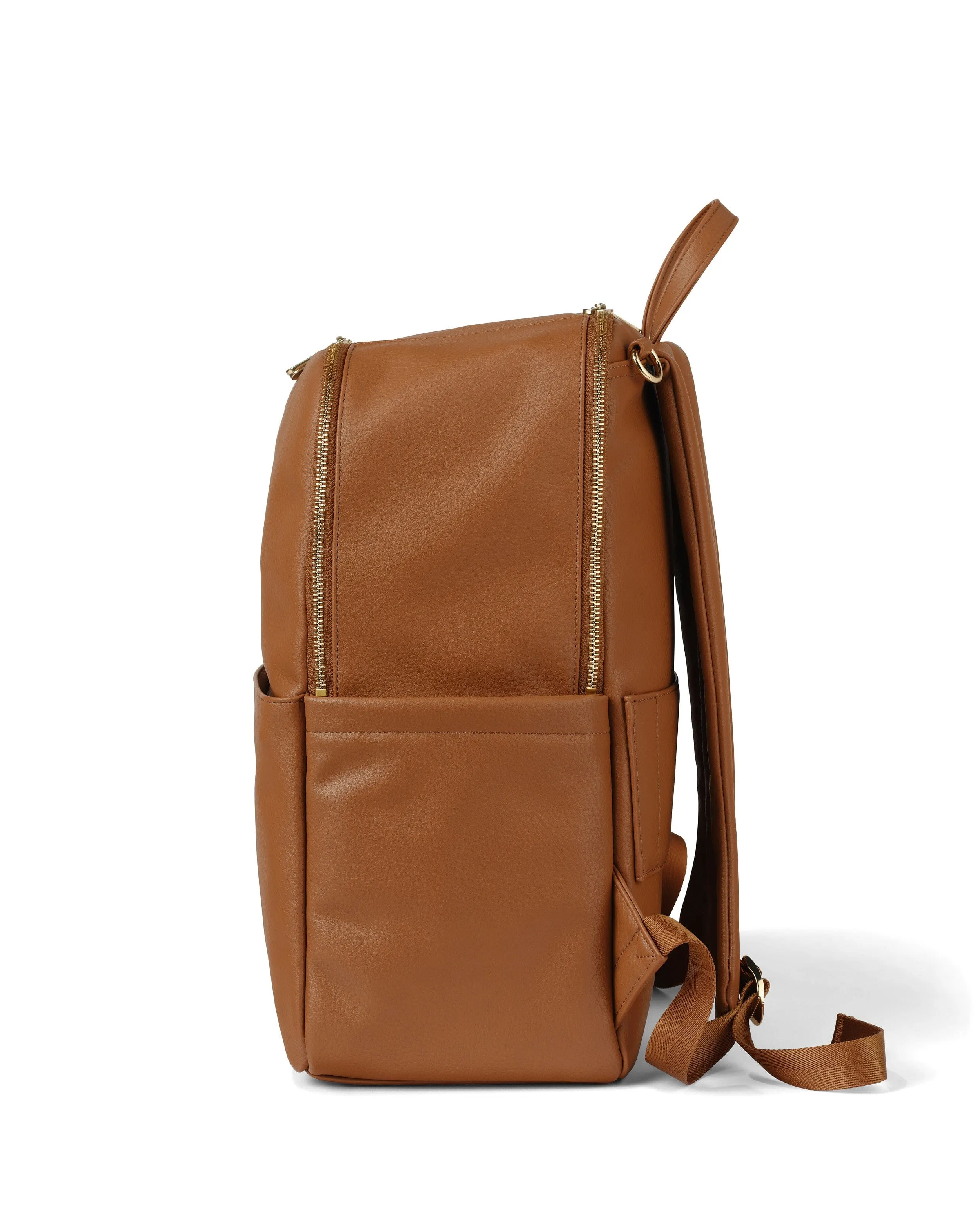 Multitasker Nappy Backpack - Chestnut Brown Vegan Leather