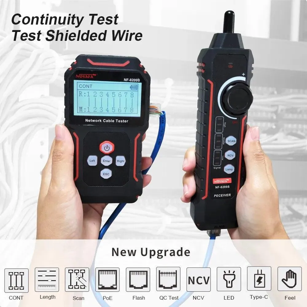 Network Cable Tracker NOYAFA NF-8209S Lan Measure Tester Network Tools