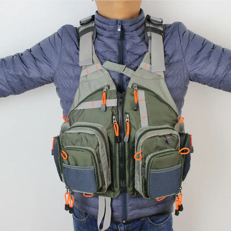 New Adjustable Fly Fishing Vest Mesh Fishing Vest