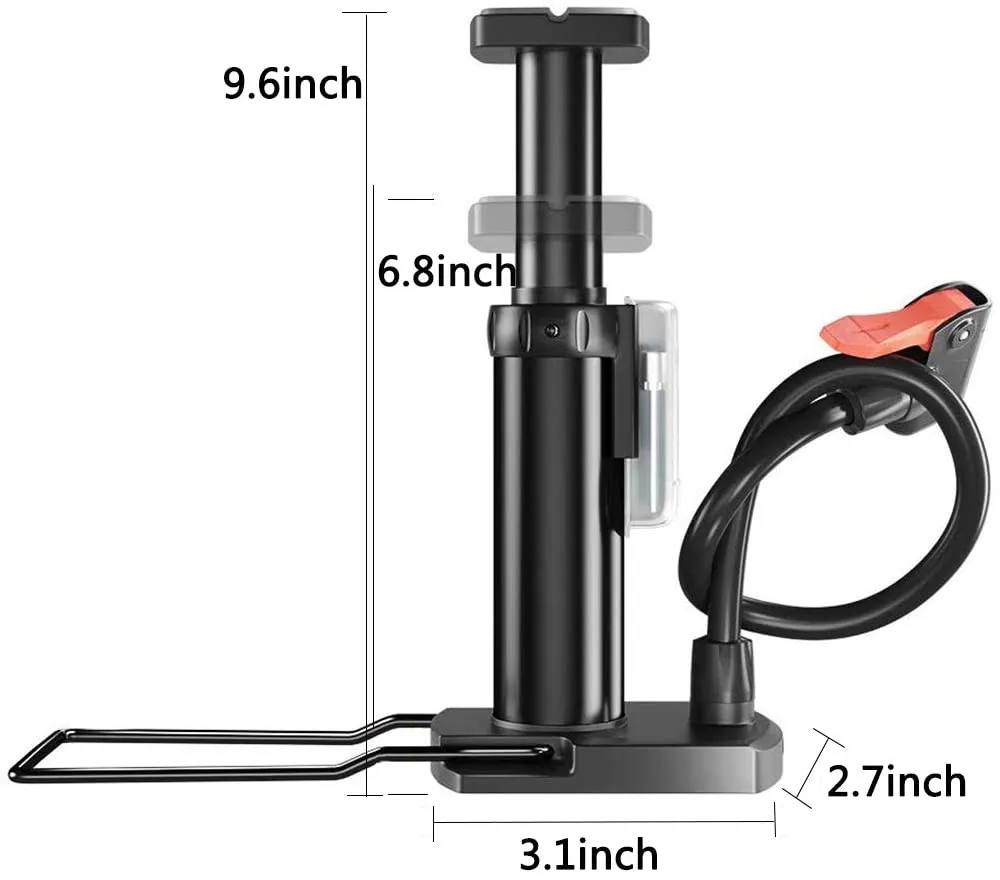 NewDoar Bike Pump Portable Mini-Lightweight Inflator Air Pump Bicycle Tire Pump