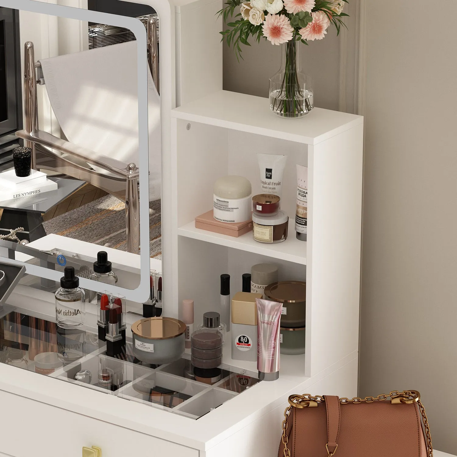 Noble Makeup Vanity Set With Adjustable Lights