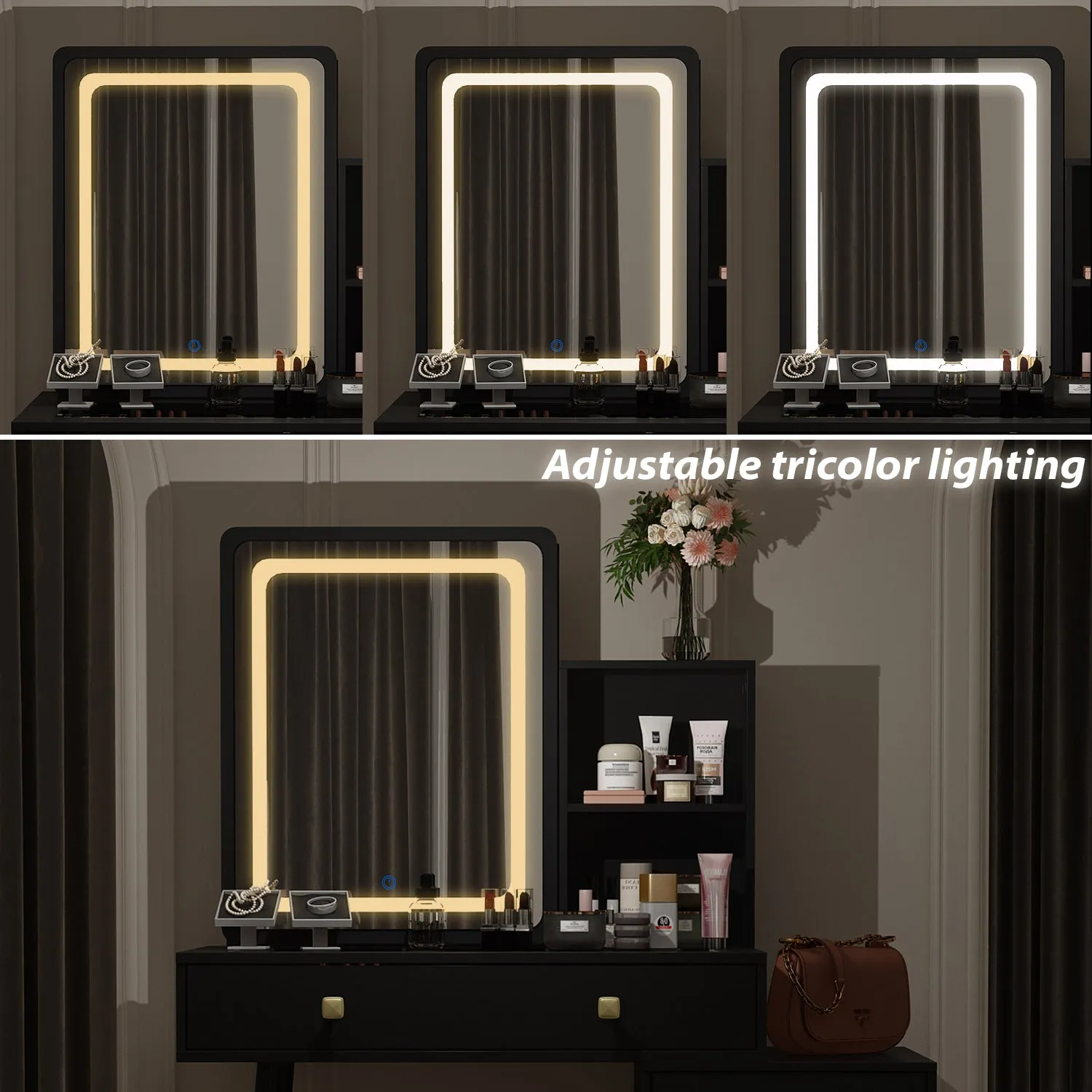 Noble Makeup Vanity Set With Adjustable Lights