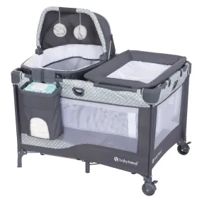 Nursery Den Playard with Rocking Cradle - Pebblestone Aqua (Walmart Canada Exclusive)