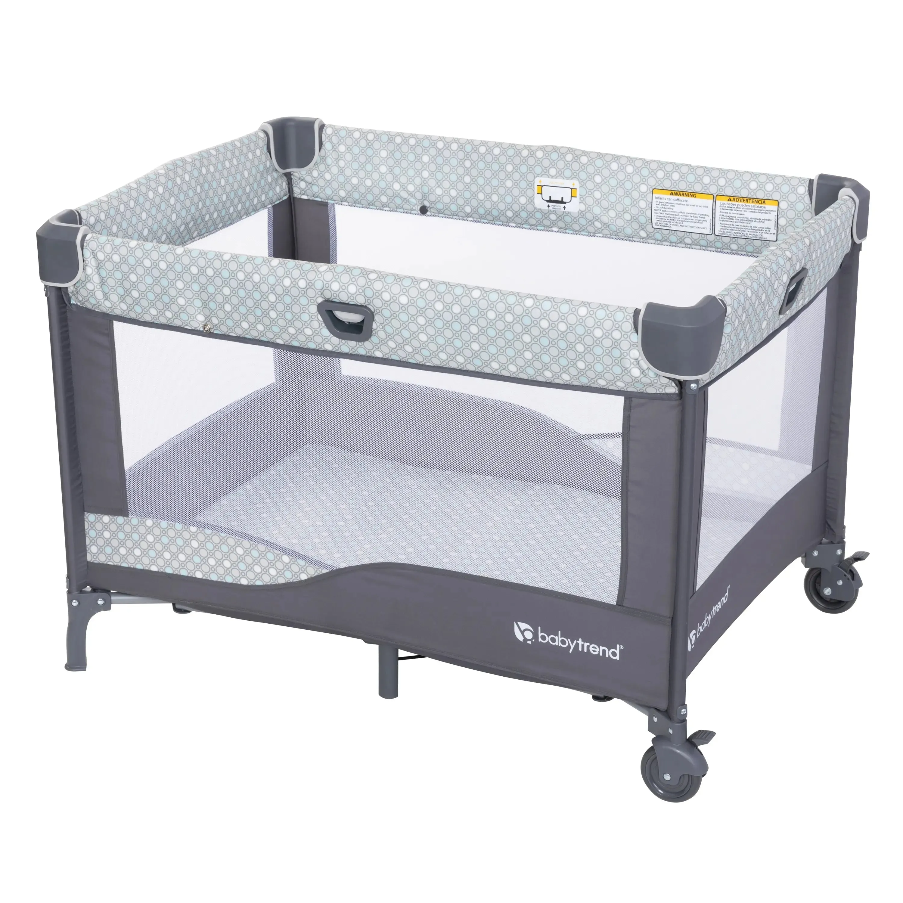 Nursery Den Playard with Rocking Cradle - Pebblestone Aqua (Walmart Canada Exclusive)