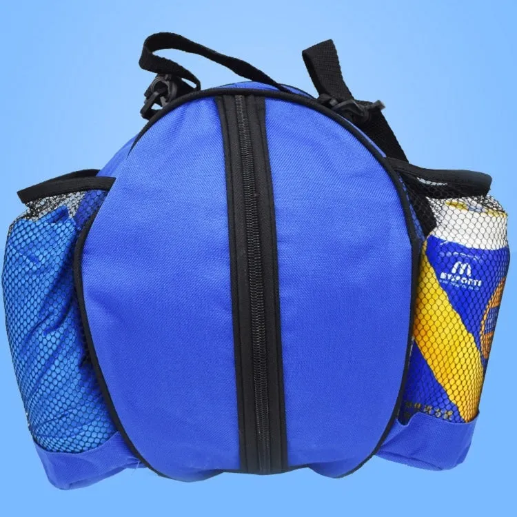 One-shoulder Two-way Opening Zipper Basketball Volleyball Football Bag Sports Ball Bag(Blue)