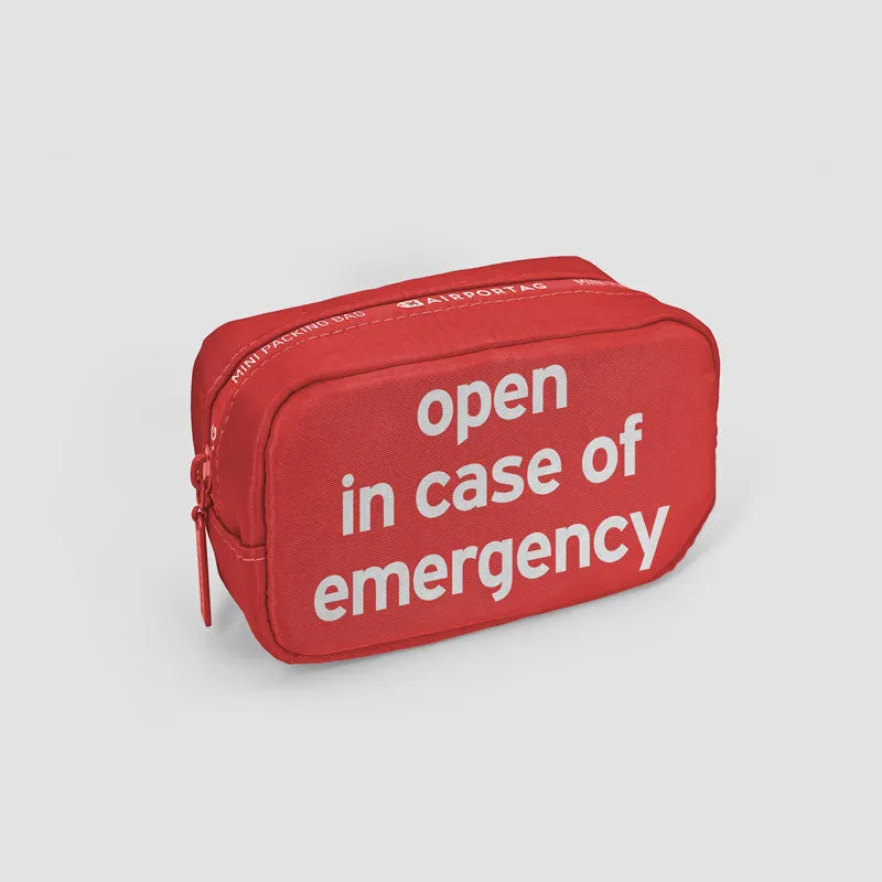 Open In Case Of Emergency - Mini Packing Bag