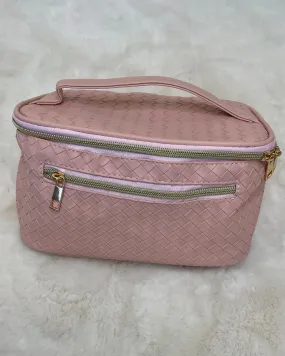 Pack It Up Pink Faux Leather Travel Case