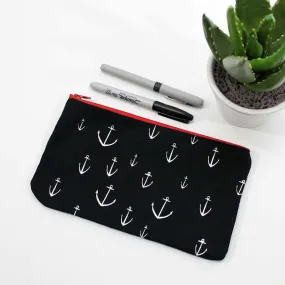 Pencil Case - Black Anchor