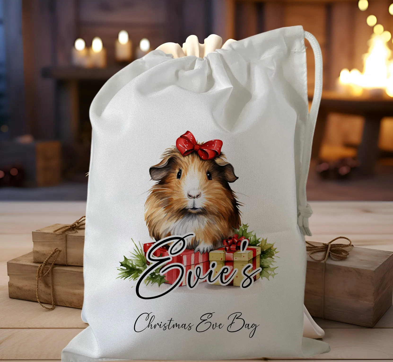 Peronalised Christmas Eve Treat Bag - Guinea Pig