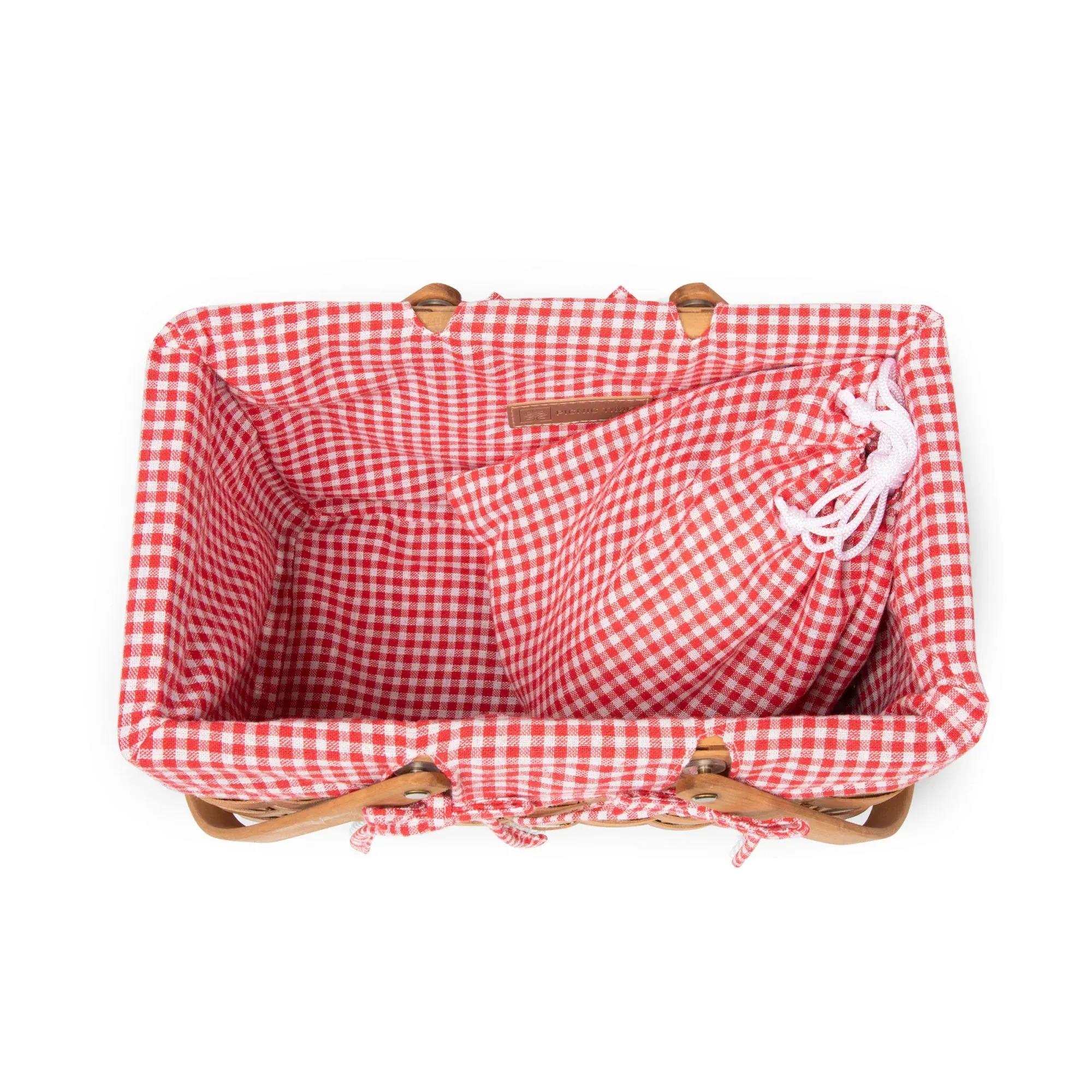 Piccola  Red & White Gingham Picnic Service for 2