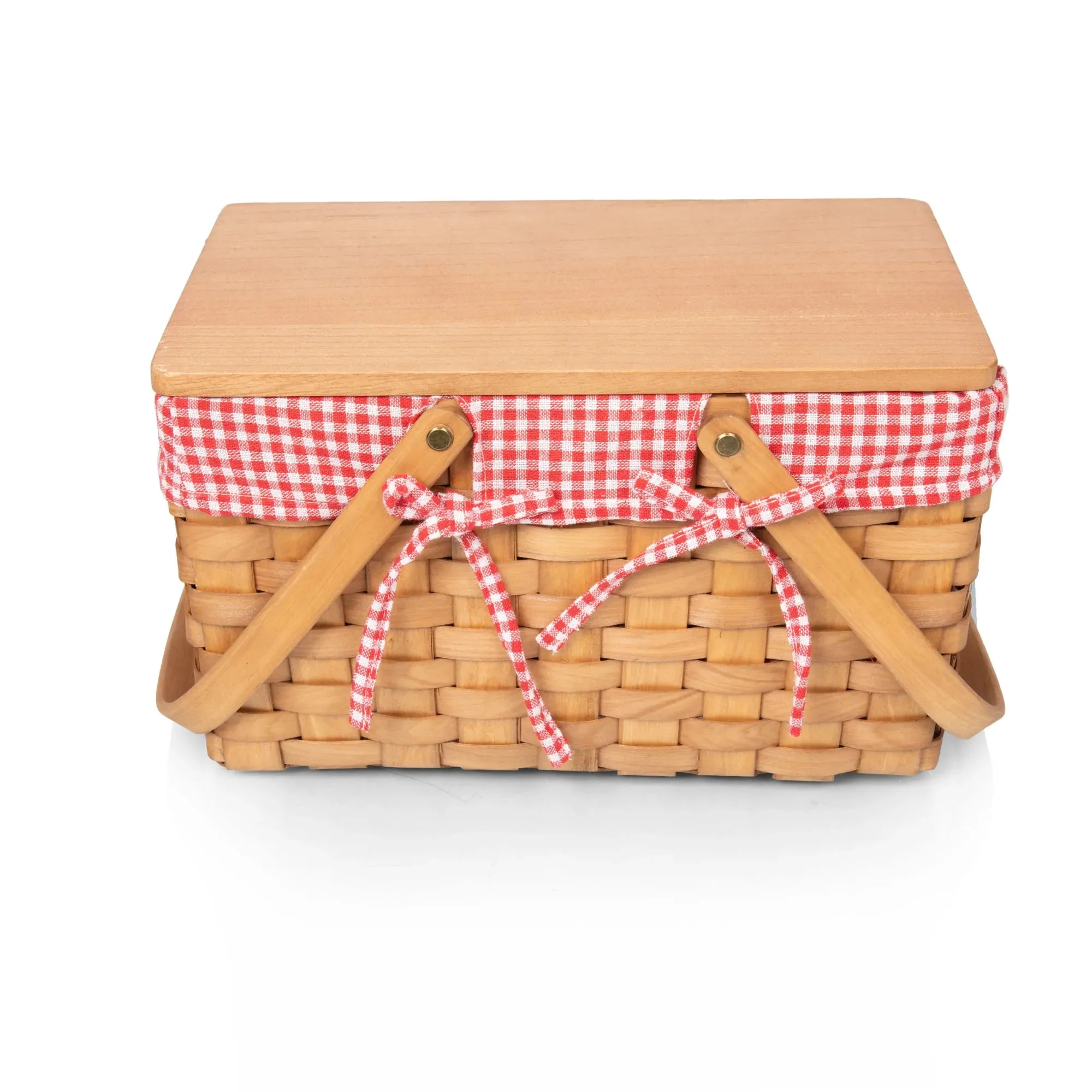 Piccola  Red & White Gingham Picnic Service for 2