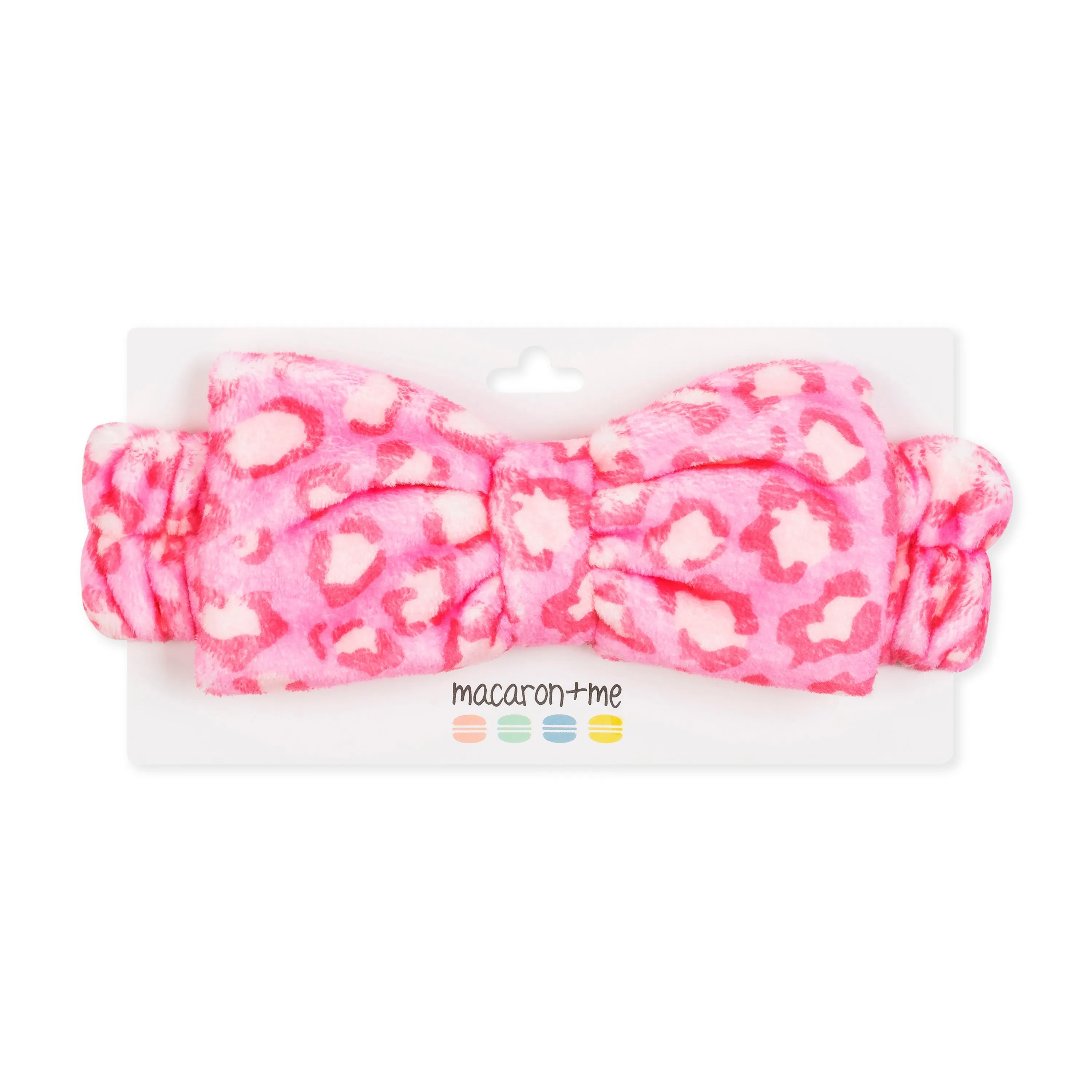 Plush Bow-Pink Leopard