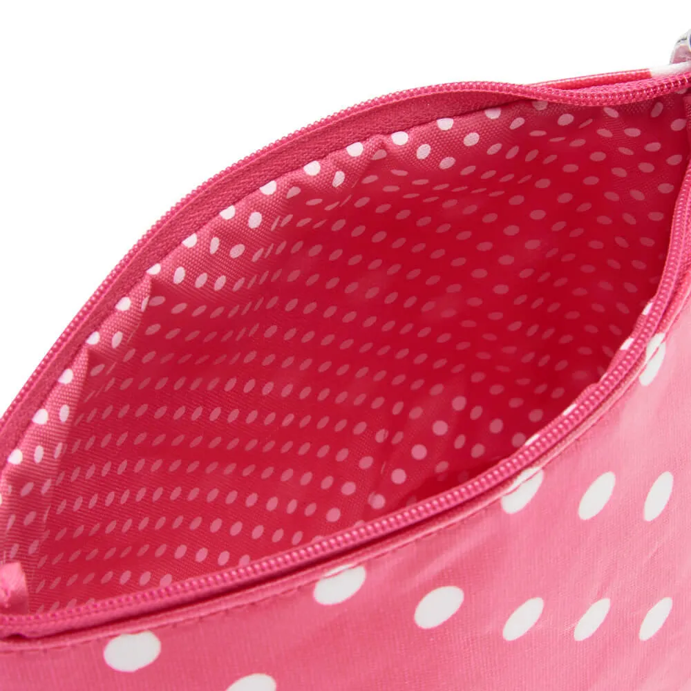 Polka dot make up bag