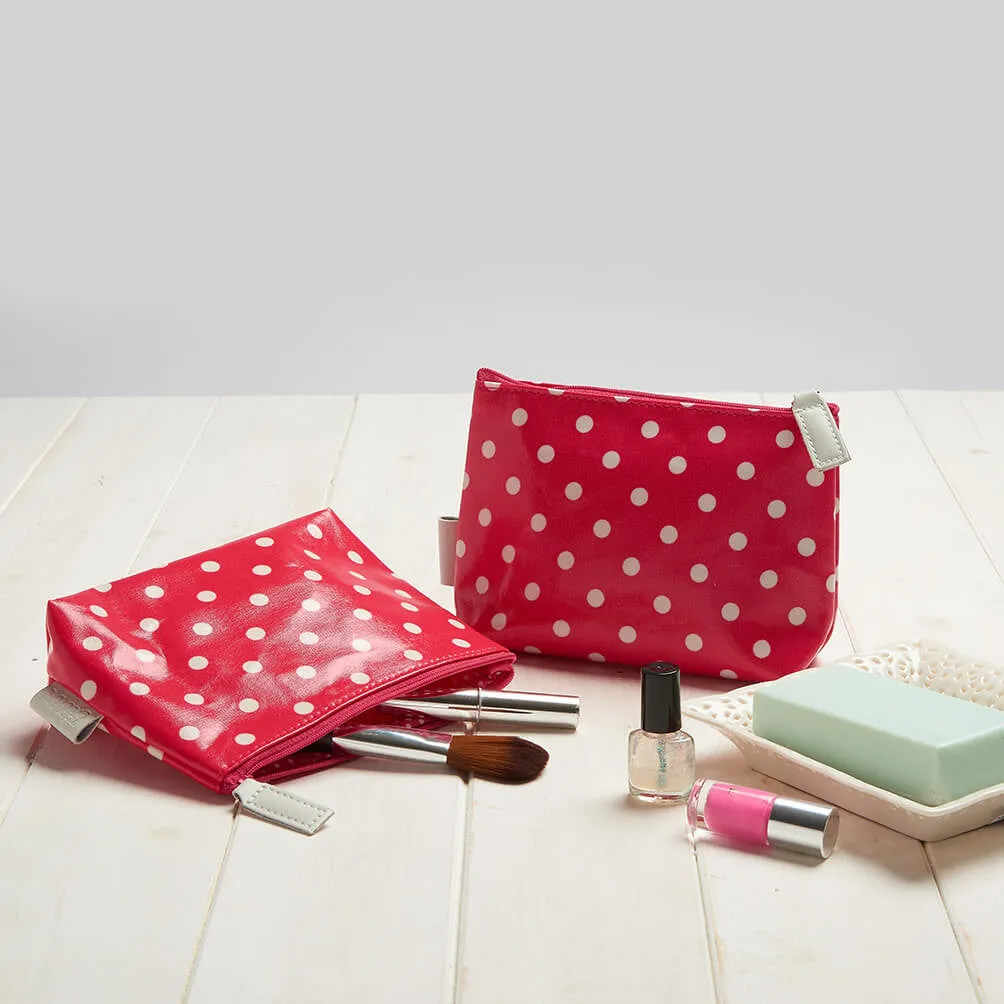 Polka dot make up bag