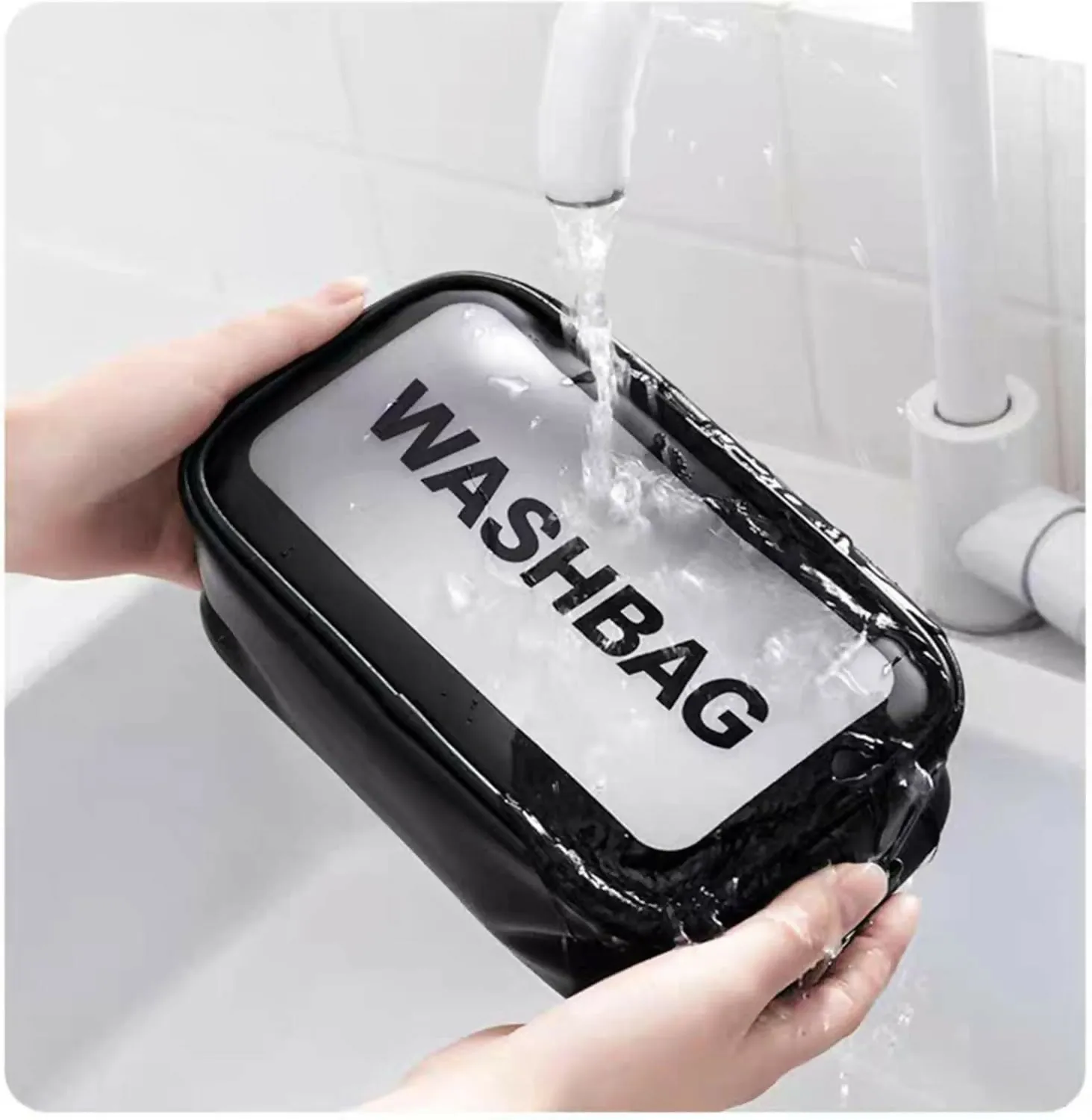 Portable Makeup Organizer Bag WASHBAG-Black14627 Small(SA2405-120)