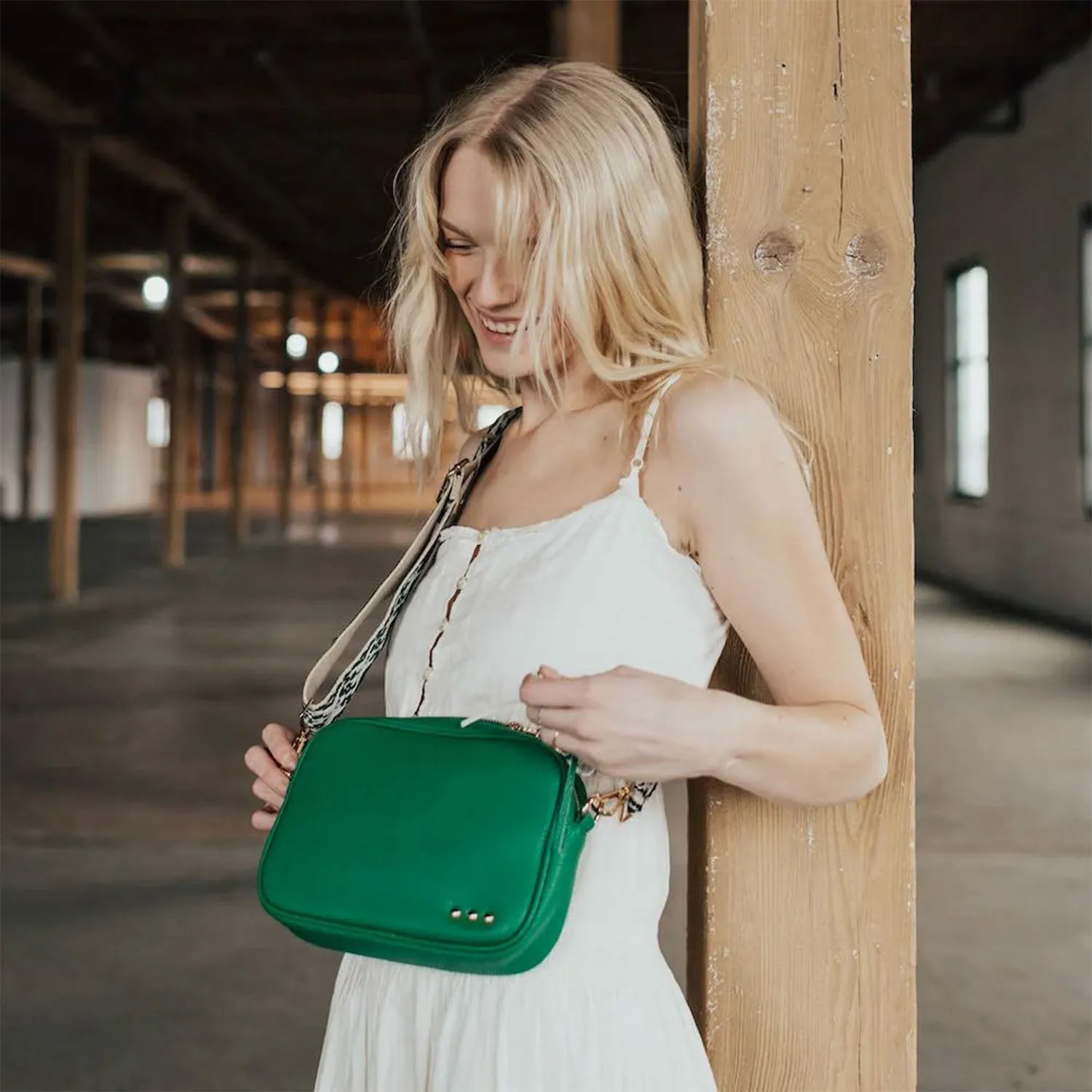 Pretty Simple Willow Camera Crossbody Bag Green