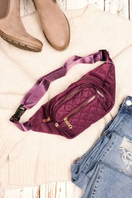 Quilted crossbody sling bag