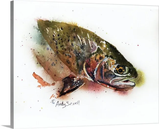 "Cutthroat Splashes" - signed giclee print, Cutthroat Trout wall art