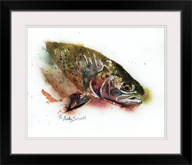 "Cutthroat Splashes" - signed giclee print, Cutthroat Trout wall art