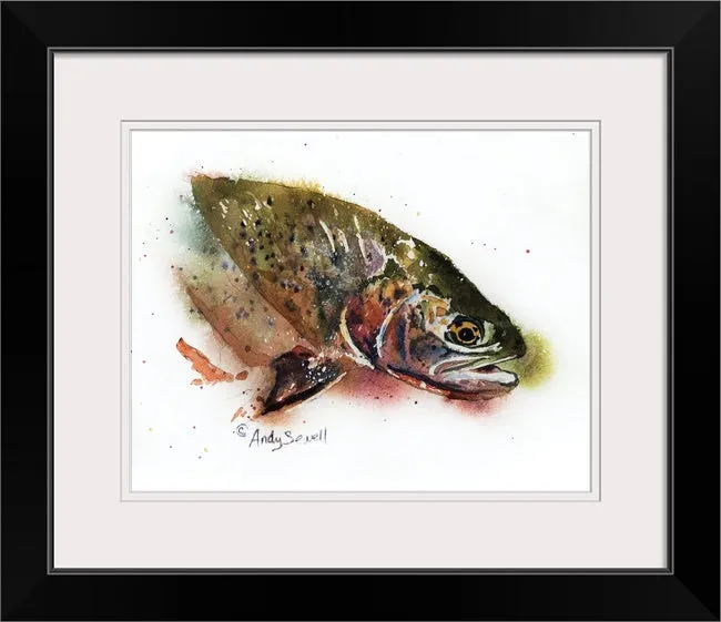 "Cutthroat Splashes" - signed giclee print, Cutthroat Trout wall art