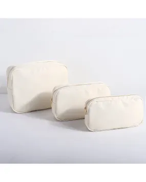 Rac n Roll 3 Pack Makeup Pouches - Beige