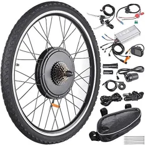 Rear Wheel 26"x1.75" LCD Display 48V/1000W E-Bike Conversion Kit