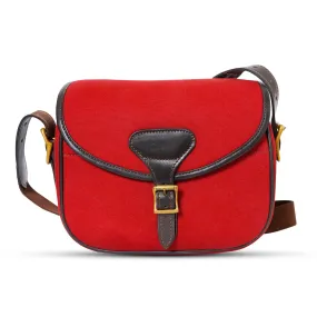 Red Canvas Cartridge Bag - Canvas Leather Shooting Bag