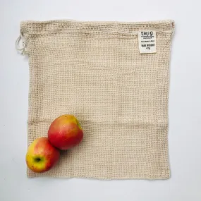 Reusable Produce Bag – Large | Plastic-Free Grocery Organic Cotton Bag