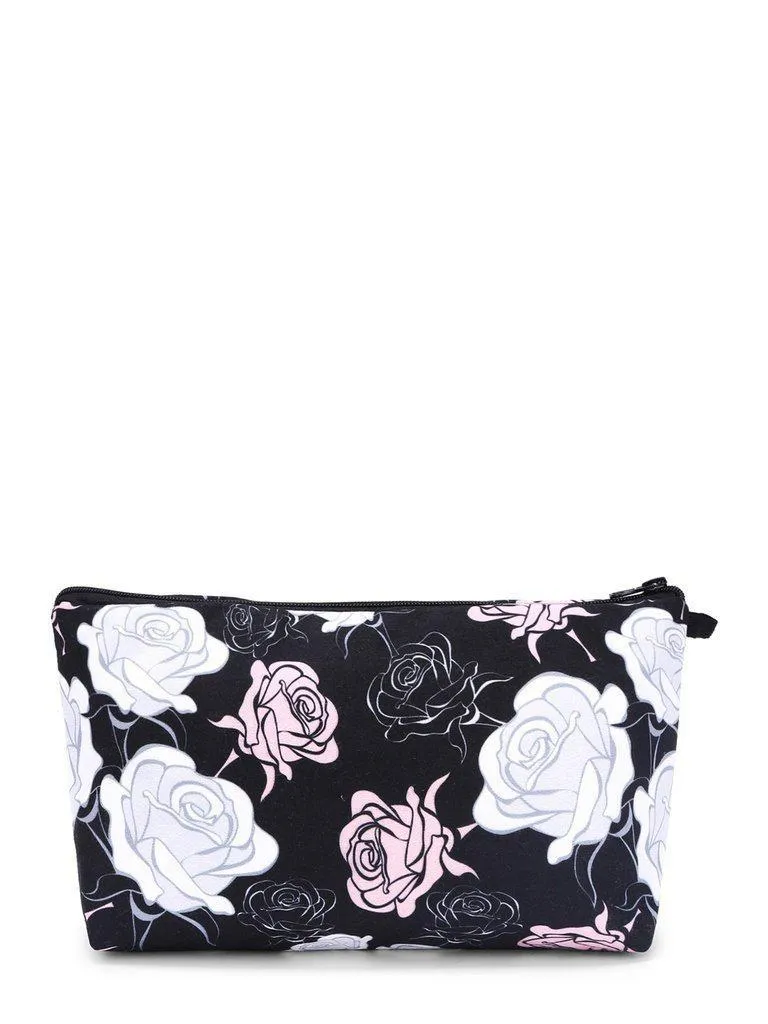 Rose Print Makeup Bag