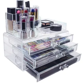 Round Top Makeup Organizer Set (3 Drawer)