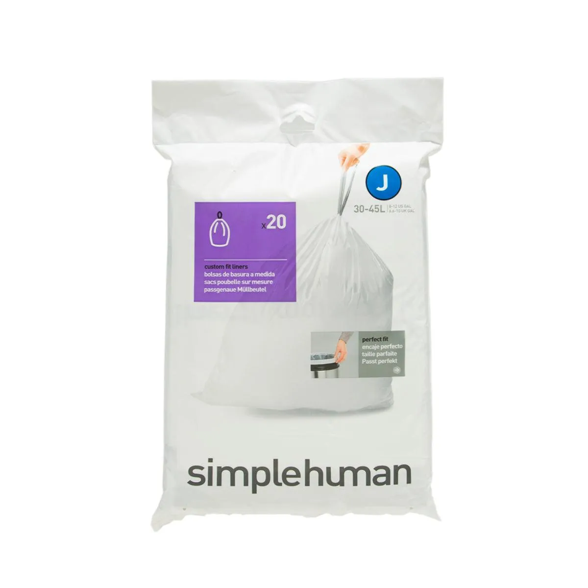 SIMPLEHUMAN Trash Bag-Code J-Type 38-40L 20P  (20pcs)