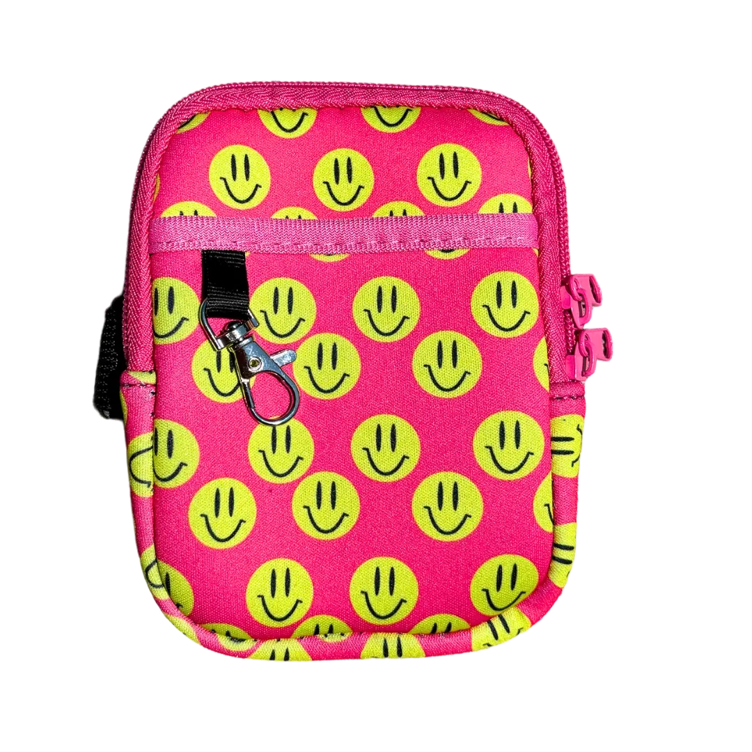 Smiley Print Bottle Pouch