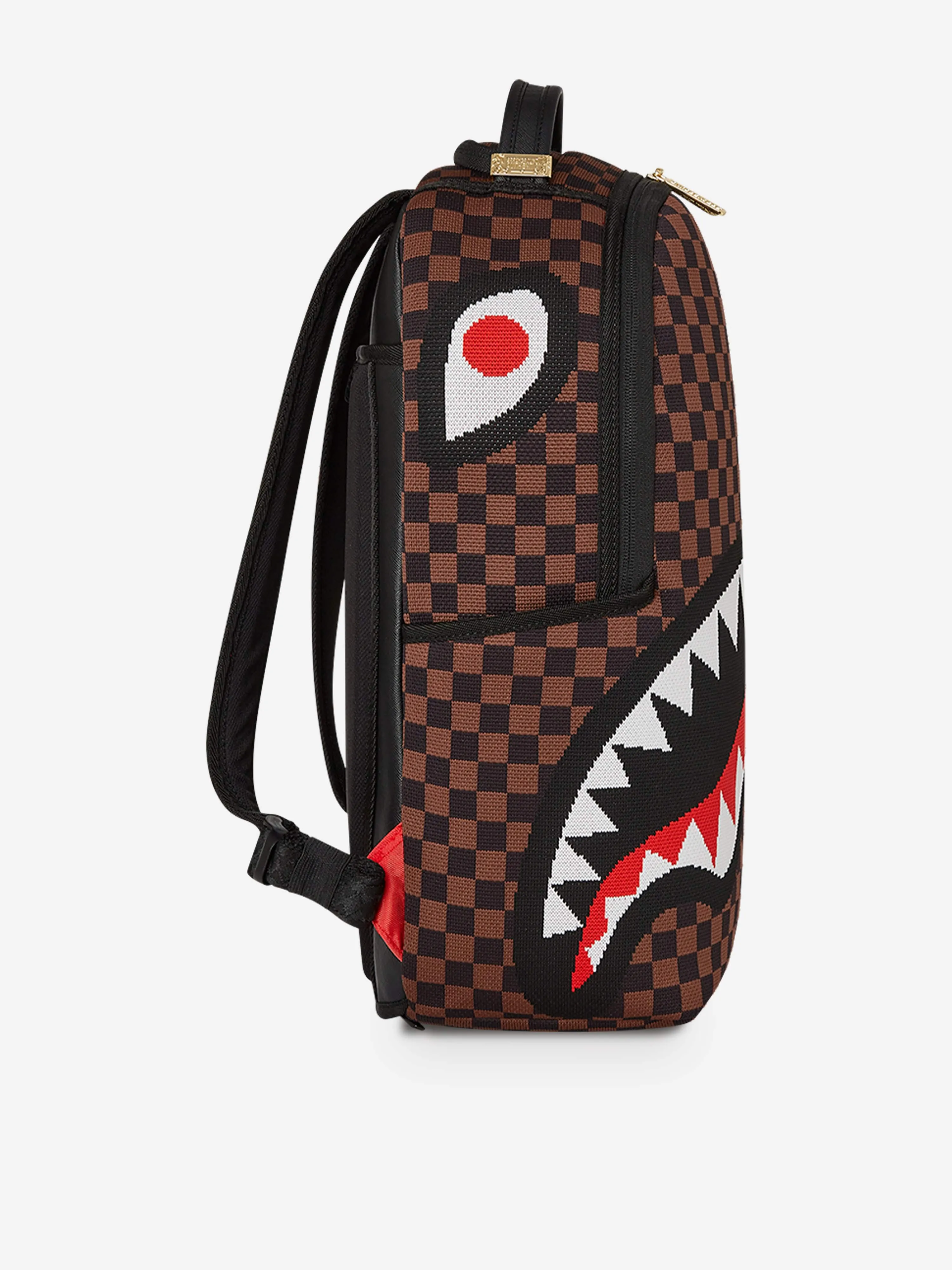 Sprayground Kids Knit Sharks in Paris 2.0 DLX Backpack in Brown (45.72 cm)