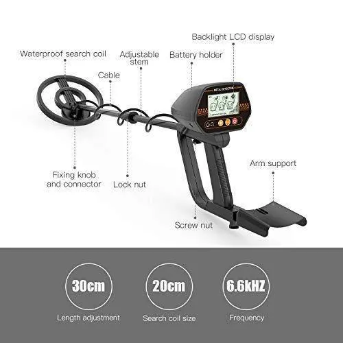 TACKLIFE Metal Detector - Metal Finder with All-metal and Disc Modes