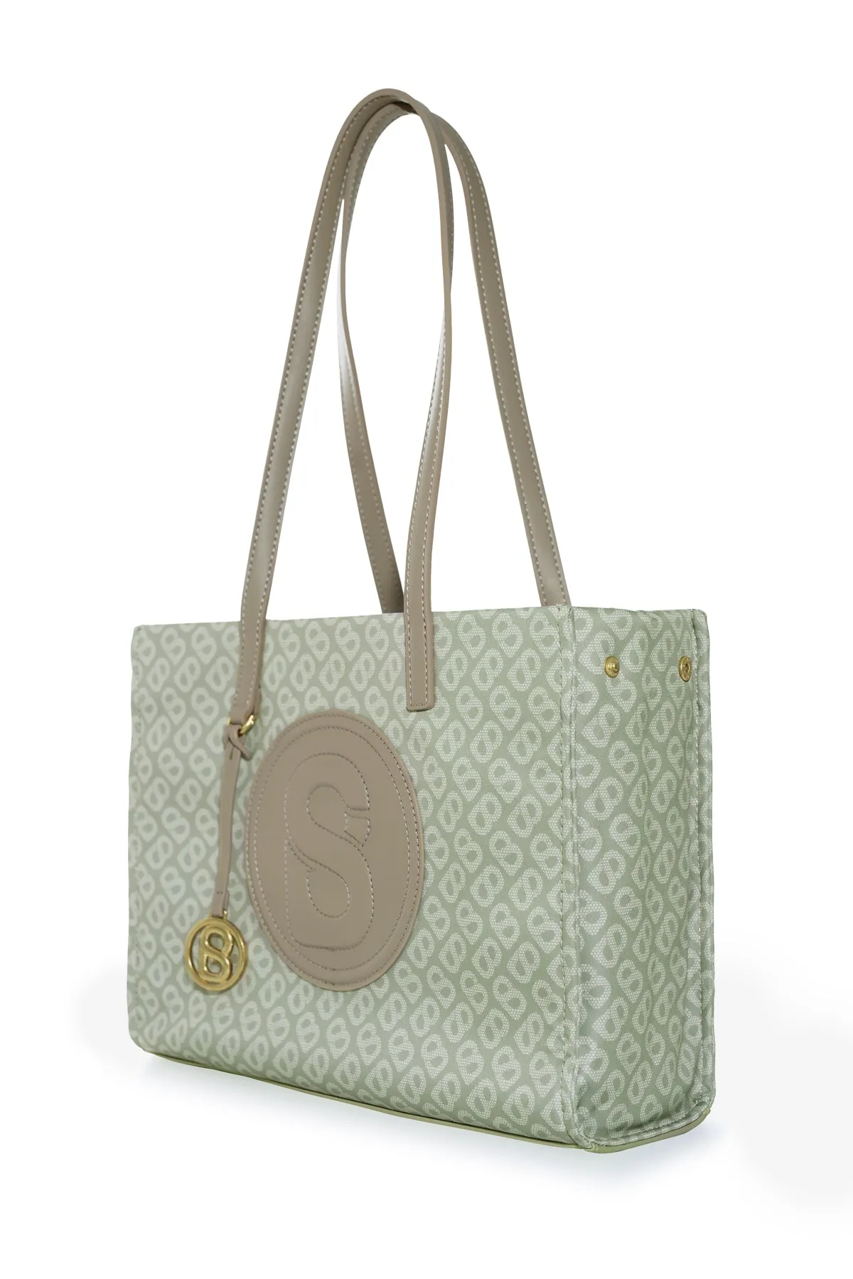 Tapis Aaliya Printed Tote Bag - Pistachio