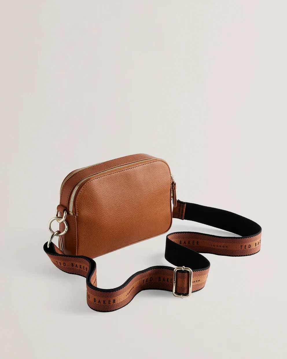 Ted Baker Darcelo Branded Webbing Camera Bag | Brown Chocolate