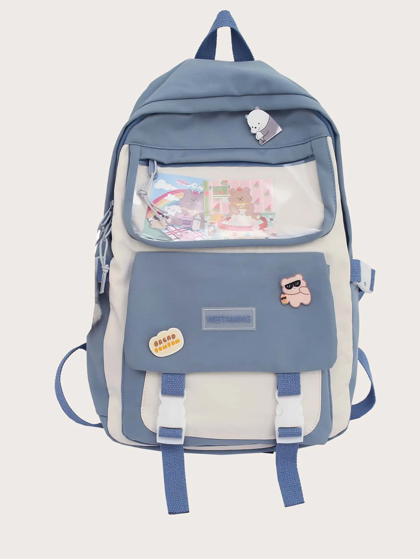 Two Tone Large Capacity Backpack