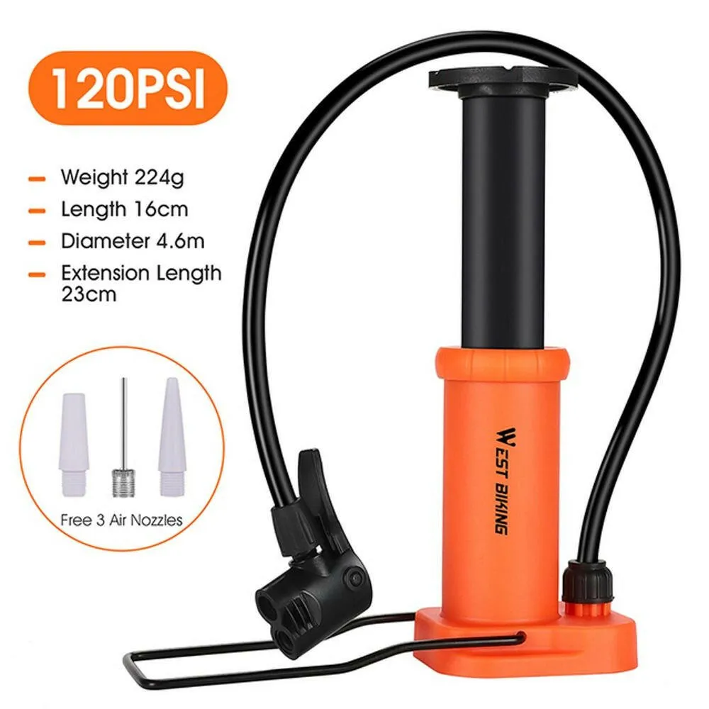 Ultralight Portable Bike Pump MTB Road Bicycle Foot Pump Presta & Schrader Dunlop Valve Cycling Tire Air Inflator