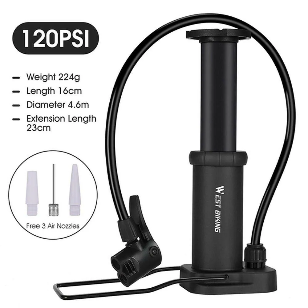 Ultralight Portable Bike Pump MTB Road Bicycle Foot Pump Presta & Schrader Dunlop Valve Cycling Tire Air Inflator