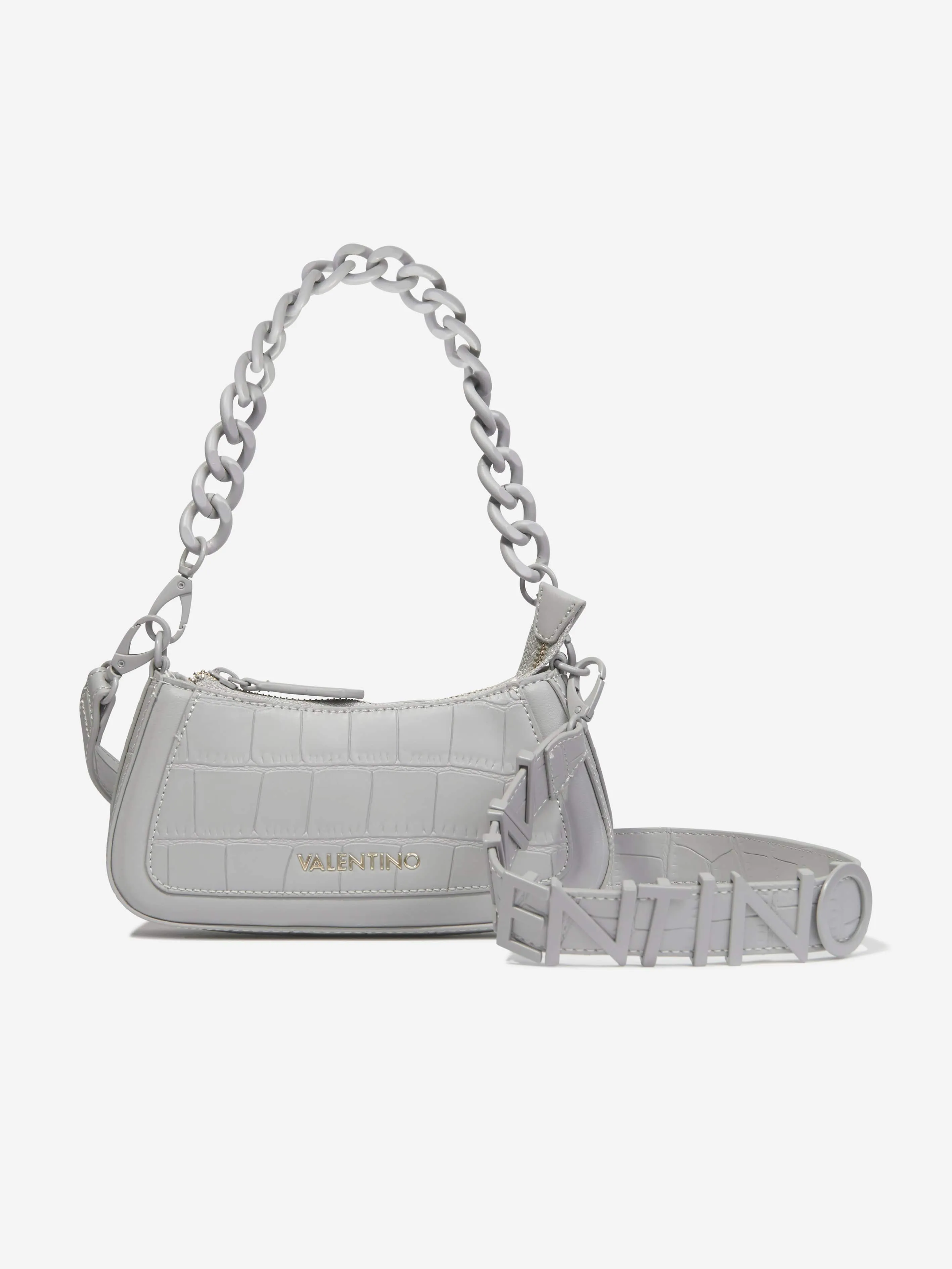 Valentino Girls Surrey Shoulder Bag in Grey (31.9cm)