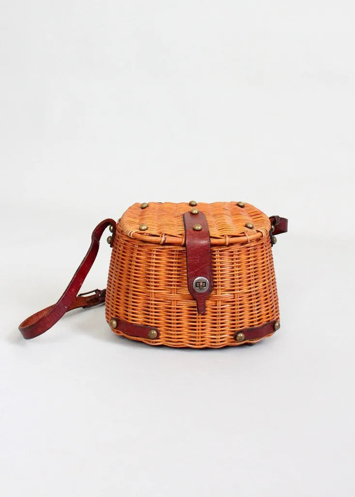 Vintage 1960s John Romain Wicker Creel Purse